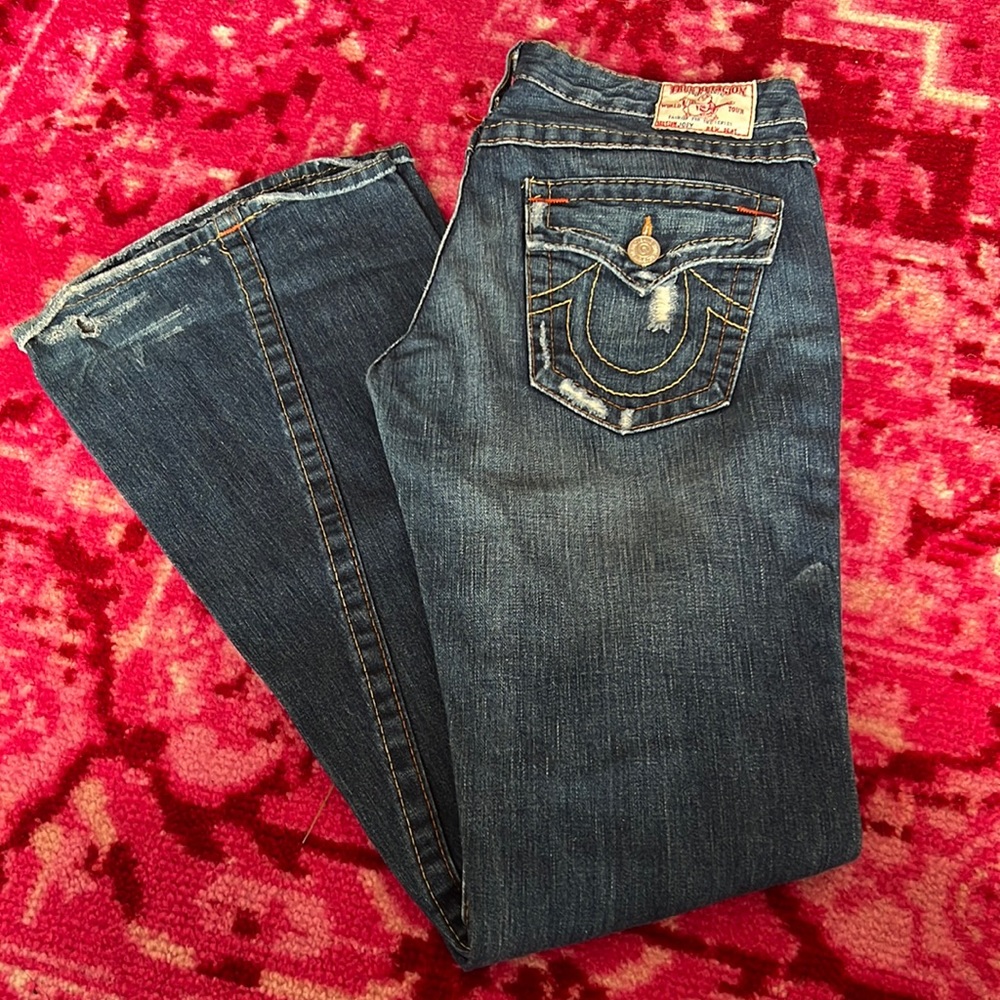 True Religion Flare Destroyed Jean
